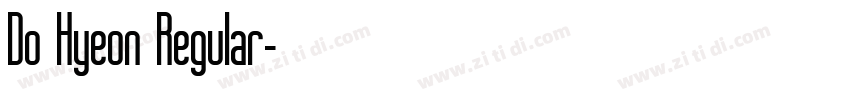 Do Hyeon Regular字体转换